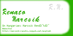 renato marcsik business card